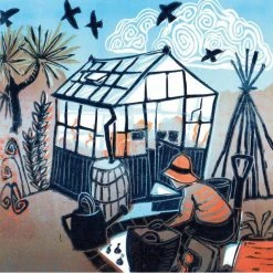 Green Pebble Caroline Barker - Secret Garden Greetings Cards