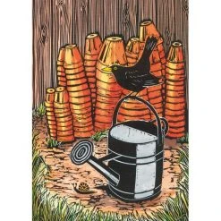 Green Pebble Jane Dignum -Old Pots And Watering Can Greetings Cards