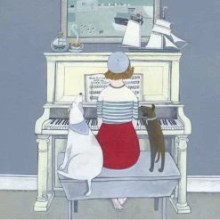 Green Pebble Greetings Cards Mani Parkes - In Tune