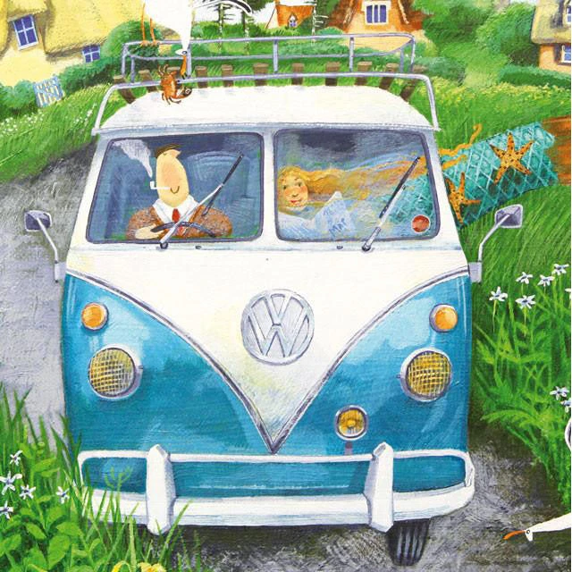 Green Pebble Stephanie Lambourne - Boris The Camper Van Greetings Cards 3 Green Pebble Stephanie Lambourne - Boris The Camper Van Greetings Cards