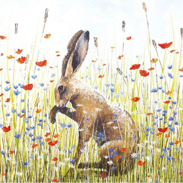 Green Pebble Greetings Cards Sarah Pye - Meadow Hare 3 Green Pebble Greetings Cards Sarah Pye - Meadow Hare