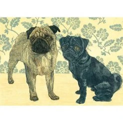 Green Pebble Vanessa Lubach - Two Pugs