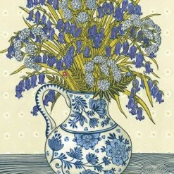 Green Pebble Vanessa Lubach -Bluebells And Cow Parsley Greetings Cards