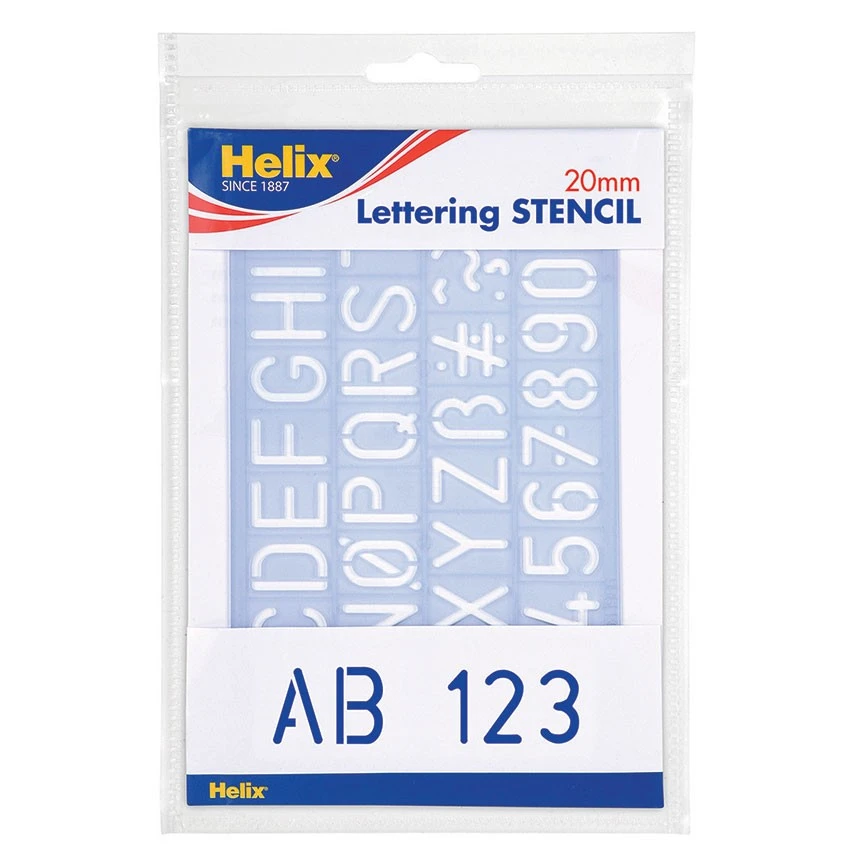 Helix 20mm Lettering Stencil 3 Helix 20mm Lettering Stencil