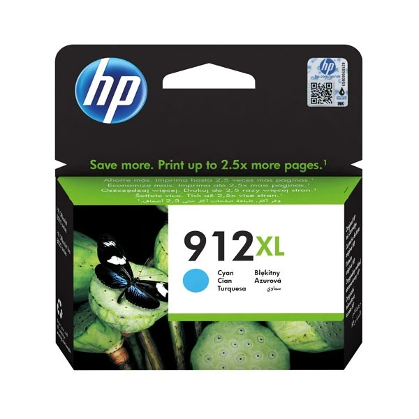 Hewlett Packard Inkjet Cartridges HP 912XL High Yield Ink Cartridge Cyan 9.9ml 3YL81AE 3 Hewlett Packard Inkjet Cartridges HP 912XL High Yield Ink Cartridge Cyan 9.9ml 3YL81AE