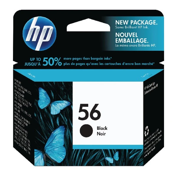 Hewlett Packard Inkjet Cartridges HP 56 Inkjet Cartridge Black 19ml C6656AE C6656AE#ABB 3 Hewlett Packard Inkjet Cartridges HP 56 Inkjet Cartridge Black 19ml C6656AE C6656AE#ABB
