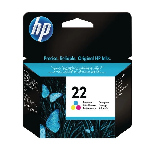 Hewlett Packard HP 22 Inkjet Cartridge 3-Colour C9352AE 3 Hewlett Packard HP 22 Inkjet Cartridge 3-Colour C9352AE