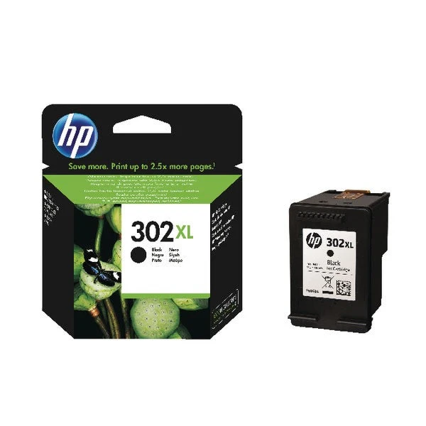 Hewlett Packard Inkjet Cartridges HP 302XL Black Original Ink Cartridge F6U68AE 3 Hewlett Packard Inkjet Cartridges HP 302XL Black Original Ink Cartridge F6U68AE