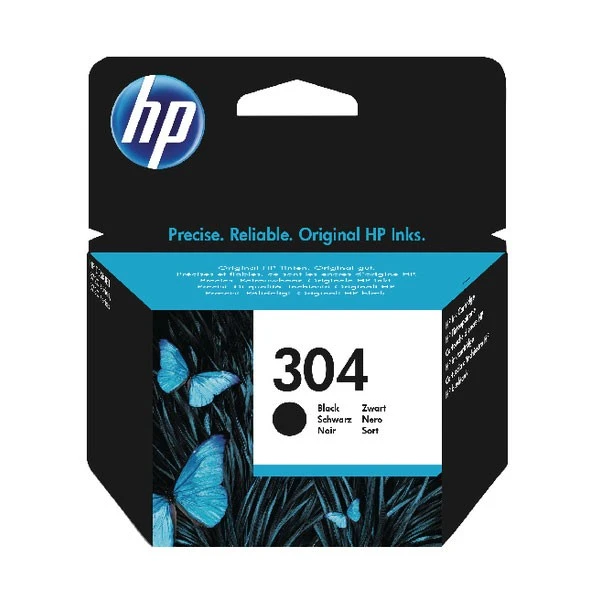 Hewlett Packard Inkjet Cartridges HP 304 Black Ink Cartridge N9K06AE#BGX 3 Hewlett Packard Inkjet Cartridges HP 304 Black Ink Cartridge N9K06AE#BGX