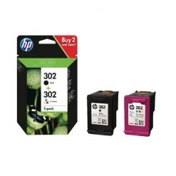 Hewlett Packard Inkjet Cartridges HP 302 Black And Colour Ink Cartridges X4D37AE