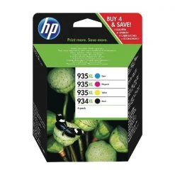 Hewlett Packard HP 934XL And 935XL High Yield CMYK Original Ink Cartridges X4E14AE Inkjet Cartridges