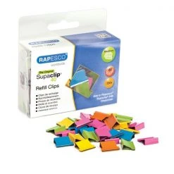 Rapesco Supaclip 40 Refill Clips Multicoloured CP15040M Desk Essentials