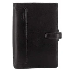 Filofax Holborn Personal Organiser Black Deluxe Buffalo Leather