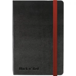 Oxford Black N' Red Casebound Hardback Notebook A6 Black 400033672