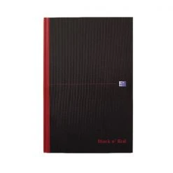 Black N Red Books, Pads & Albums Black N' Red Ruled Casebound Hardback Notebook 192 Pages B5 400082917