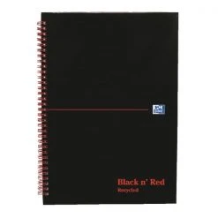 Black N Red Black N' Red Recycled Ruled Wirebound Hardback Notebook A5 846350962