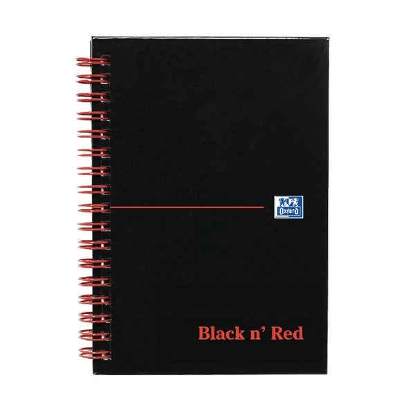 Black N Red Black N' Red Ruled Perforated Wirebound Hardback Notebook A6 100080448 3 Black N Red Black N' Red Ruled Perforated Wirebound Hardback Notebook A6 100080448