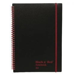 Black N Red Notebooks And Journals Black N' Red Polypropylene Wirebound Notebook 140 Pages A4 846350111