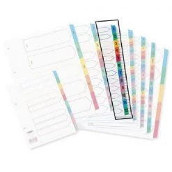 Concord Index 1-12 A4 White With Multicoloured Mylar Tabs 01301/CS13