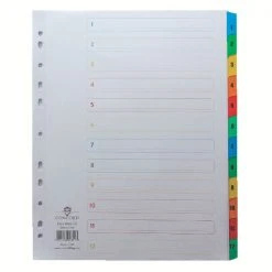Concord Index 1-12 A4 Extra Wide Multicoloured Mylar Tabs 09801/CS98