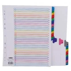 Filing & Folders Concord Index 1-31 A4 Extra Wide Multicoloured Mylar Tabs 10001/CS100