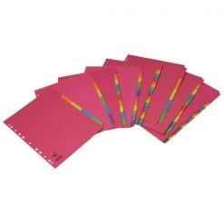 Concord Divider 5-Part A4 160gsm Bright Assorted 50699 Filing & Folders