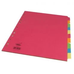 Filing & Folders Concord Divider 10-Part A4 160gsm Bright Assorted 50899