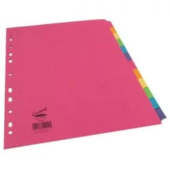 Filing & Folders Concord Divider 12-Part A4 160gsm Bright Assorted 50999