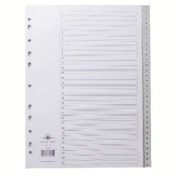 Concord Index 1-31 A4 Polypropylene Grey 62805 Filing & Folders