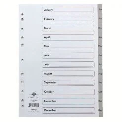 Concord Index January-December 12-Part A4 Polypropylene Grey 63005