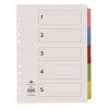 Concord Divider 5-Part A4 Multicoloured Tabs With Contents 71198/PJ11 Filing & Folders