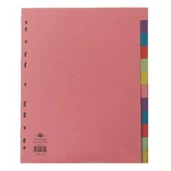 Concord Divider 12-Part A4 Extra Wide Pastel Colours 71799/J17 Filing & Folders