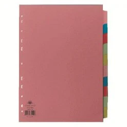 Filing & Folders Concord Divider 10-Part A4 160gsm Multicoloured 72299/J22