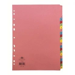 Concord Divider A-Z 20-Part A4 Pastel Colours 77299/72 Filing & Folders