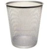 Desk Essentials Q-Connect Waste Basket Mesh 18 Litre Silver KF00849