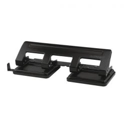 Desk Essentials Q-Connect 4 Hole Punch Black KF01238