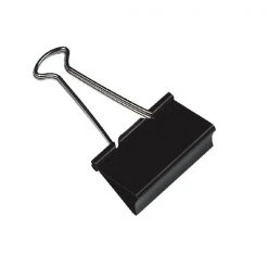 Desk Essentials Q-Connect Foldback Clip 19mm Black KF01282