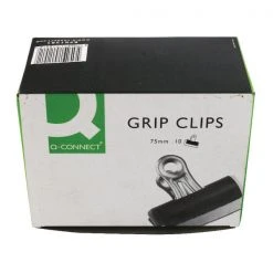 Q-Connect Grip Clip 75mm Black KF01291 Desk Essentials
