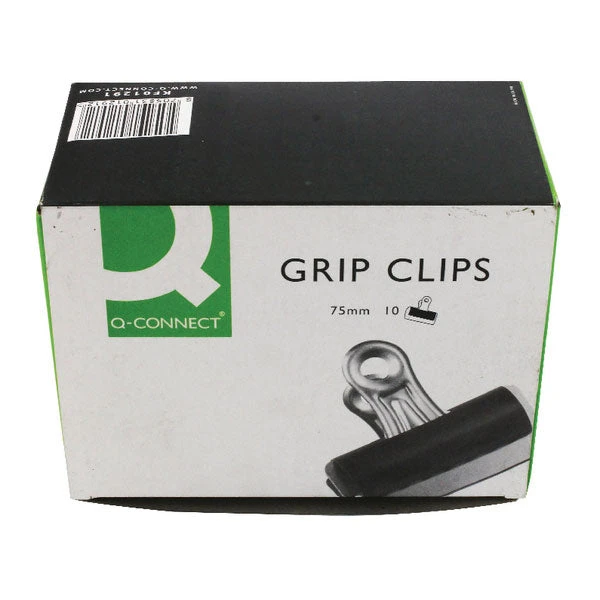 Q-Connect Grip Clip 75mm Black KF01291 Desk Essentials 3 Q-Connect Grip Clip 75mm Black KF01291 Desk Essentials