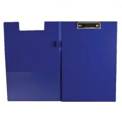 Q-Connect PVC Foldover Clipboard Foolscap Blue KF01301 Filing & Folders