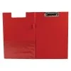 Filing & Folders Q-Connect PVC Foldover Clipboard Foolscap Red KF01302