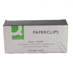 Q-Connect Paperclips No Tear 26mm KF01307Q
