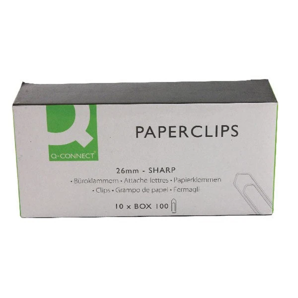 Q-Connect Paperclips No Tear 26mm KF01307Q 3 Q-Connect Paperclips No Tear 26mm KF01307Q