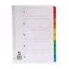 Q-Connect 1-5 Index Multi-punched Reinforced Board Multi-Colour Numbered Tabs A4 White KF01518 Filing & Folders