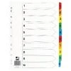 Q-Connect 1-10 Index Multi-punched Reinforced Board Multi-Colour Numbered Tabs A4 White KF01519 Filing & Folders 1 Q-Connect 1-10 Index Multi-punched Reinforced Board Multi-Colour Numbered Tabs A4 White KF01519 Filing & Folders