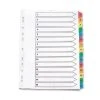 Q-Connect 1-15 Index Multi-punched Reinforced Board Multi-Colour Numbered Tabs A4 White KF01520