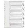 Q-Connect 20-Part A-Z Index Multi-Punched Reinforced Board Clear Tab A4 WhiteKF01532 Filing & Folders