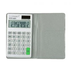 Desk Essentials Q-Connect Silver Large 10-Digit Pocket Calculator KF01603