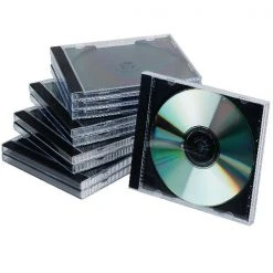 Q-Connect Black /Clear CD Jewel Case KF02209 Desk Essentials