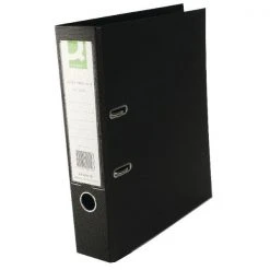 Q-Connect 70mm Lever Arch File Polypropylene A4 Black KF20019 Filing & Folders